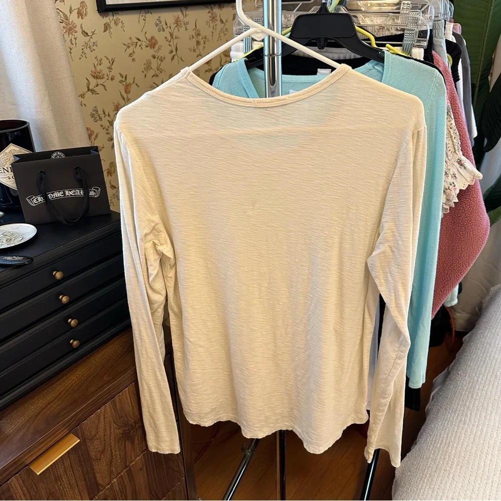 James Perse cream long sleeve sz 4 - Picture 4 of 4